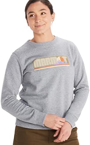 Marmot Women's Montane Crew Sweatshirt, Grey Heather, Medium