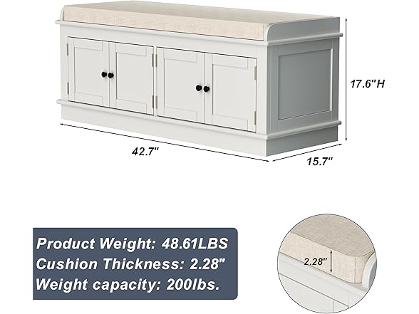 MODCART 42.7" Storage Bench