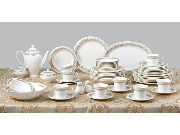 Lorren Home Trends Bone China Dinnerware Set