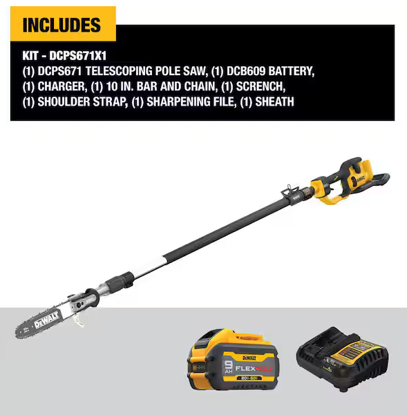 Dewalt DCPS671X1 FLEXVOLT 60V MAX 10" Pole Kit - Gallery 4