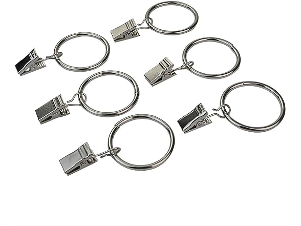 CRIVERS 60pc Practical Metal Curtain Clips, D