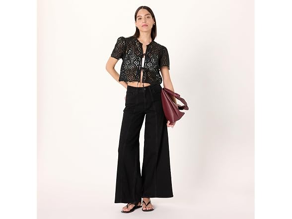 The Drop Women’s Doca Lace Tie Front Top