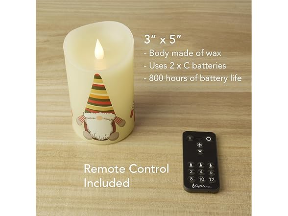 Softflame Christmas Flameless Candles with Remote
