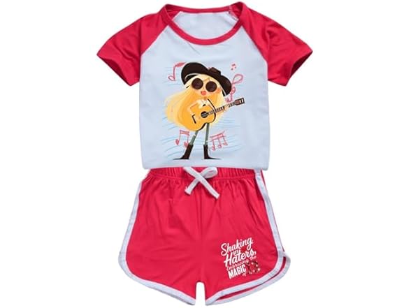 2 PC Girls Princess T-Shirt & Shorts