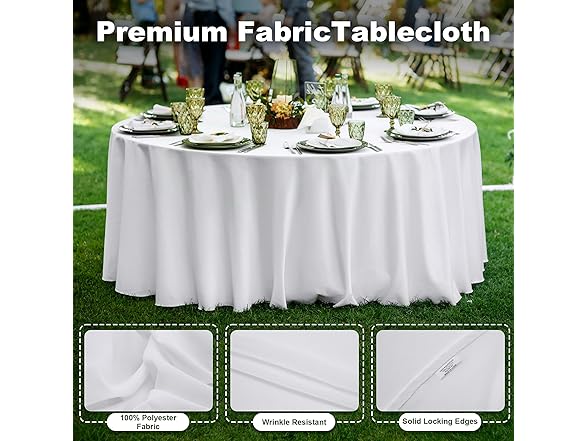 10 Pack 120 Inch Round Tablecloth