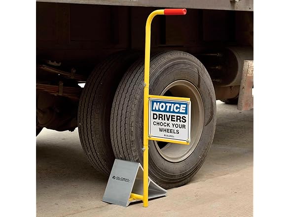 Global Industrial Wheel Chock with Safet