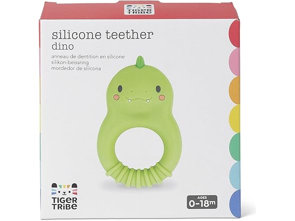 Tiger Tribe Dino Silicone Teether