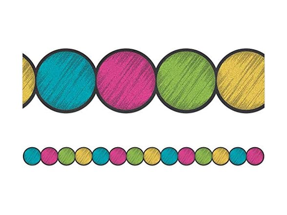 Teacher Created Resources Chalkboard Brights Circle Border