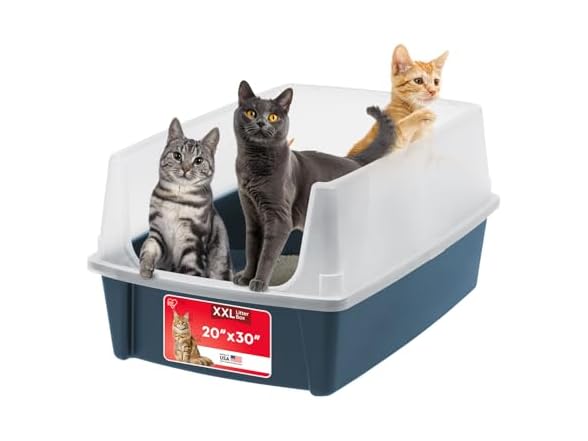 IRIS USA Extra Large Litter Box XXL Open Top