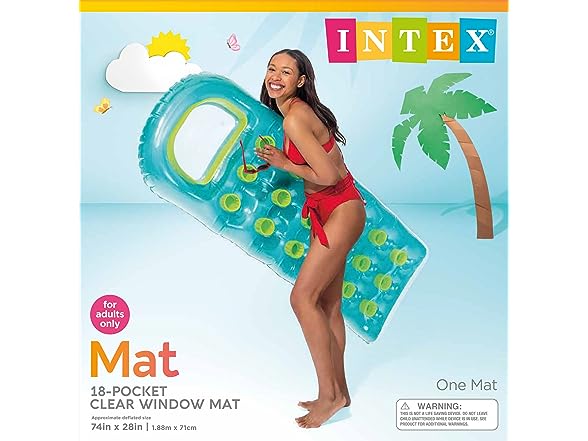 Intex 18-Pocket Suntanner Inflatable Lounge