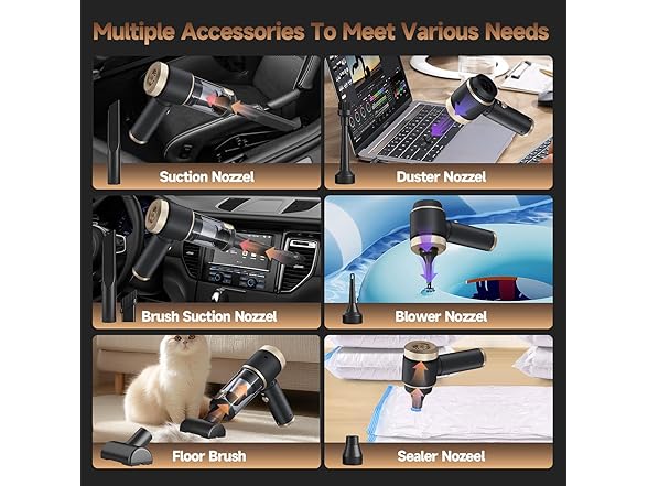 Ytnewin Car Vacuum Portable Cordless