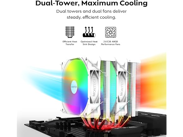 MONTECH NX600 ARGB Dual-Tower CPU Air