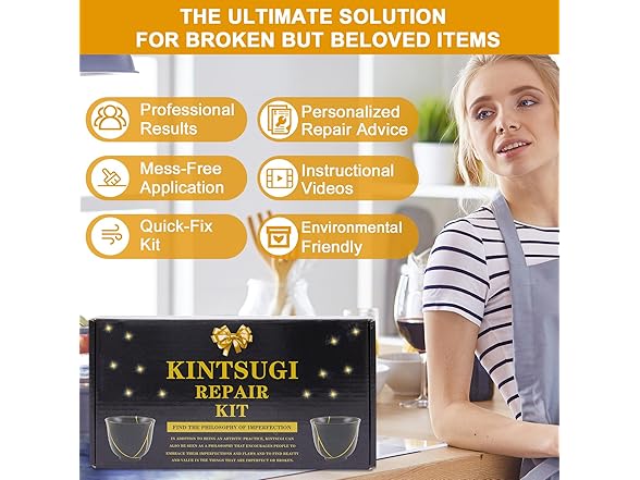 deuvuo Kintsugi Repair Kit Gold