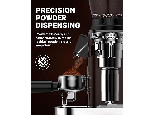 AMZCHEF Conical Burr Coffee Bean Grinder