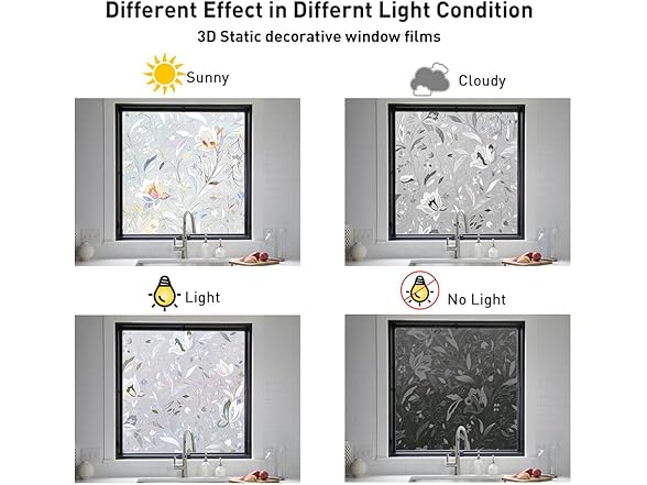 2 Pack NINETREX Window Privacy Film