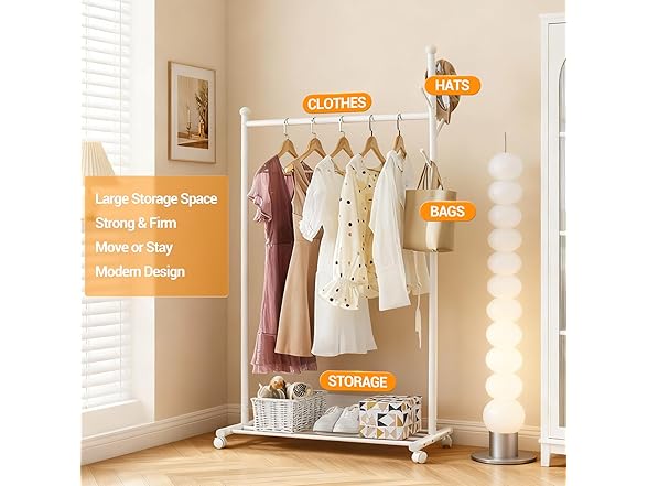 Small Clothes Racks for Hanging Clothes Black