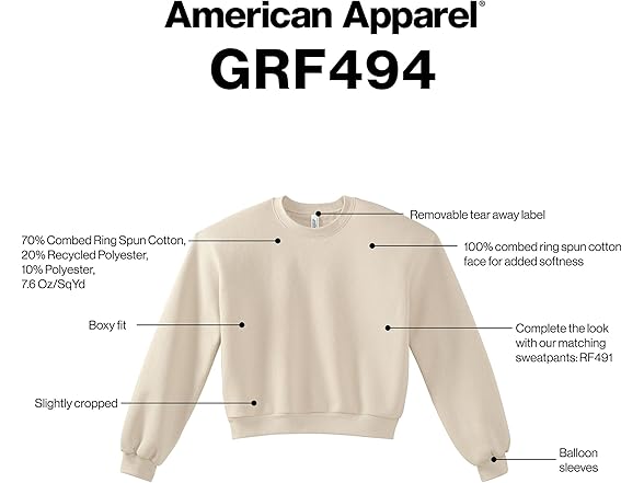 American Apparel Fleece Crew (XL)