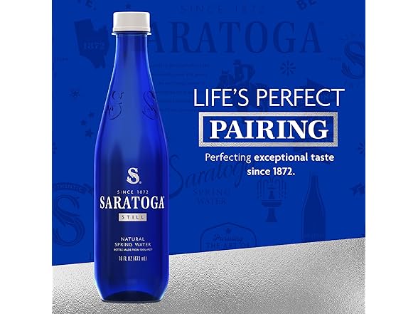 6PK Saratoga Spring Water Bottles
