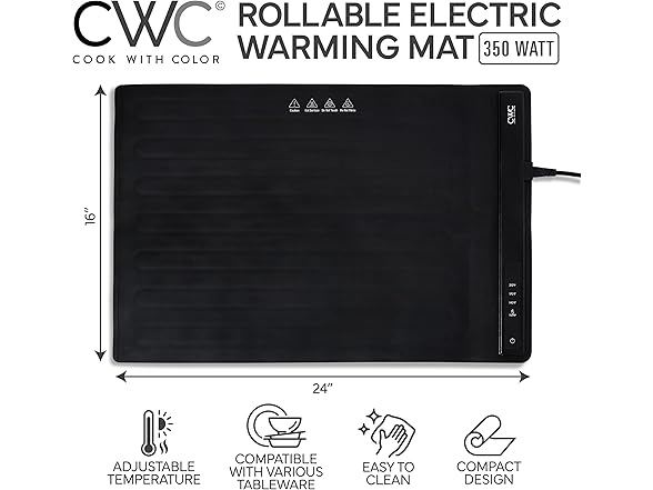 COOK WITH COLOR 350W Electric Food Warming Mat