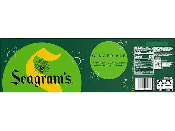 Seagram's Ginger Ale, 12 fl oz, 12 Pack