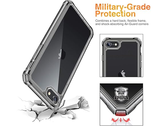 ESR for iPhone SE3/SE/8/7 Case, Shock-Absorbing