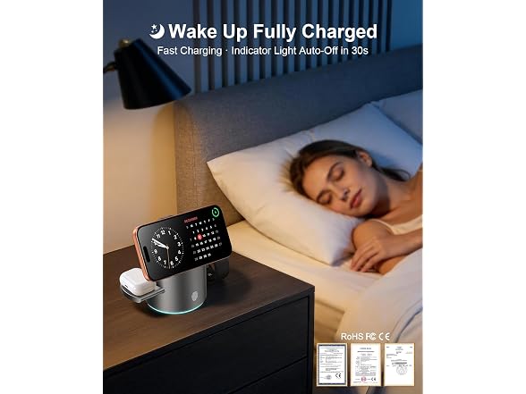 QUZUDN 3 in 1 Wireless Charging Station