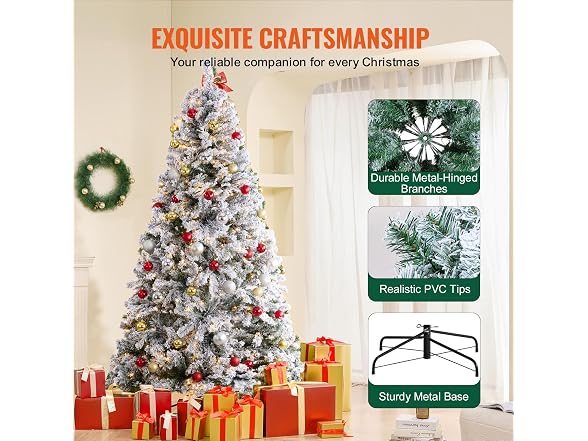 VEVOR Christmas Tree, 7.5ft Prelit