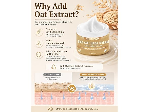 Grocerism 50% Oat Urea Foot Cream