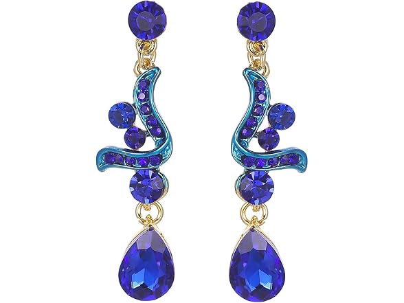 QYJ Women's Jewelry Set Blue-Gold Plated