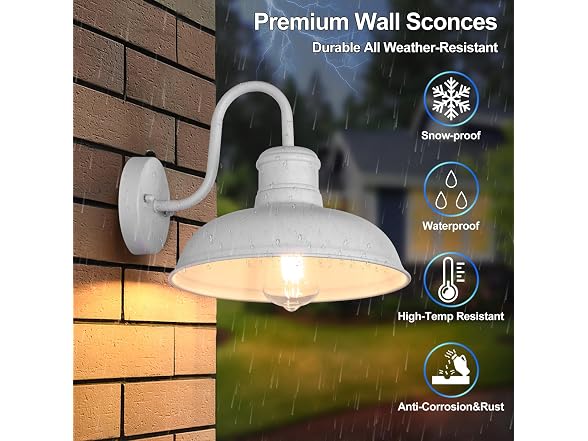 TOBUSA 2-Pack Dusk to Dawn Wall Light