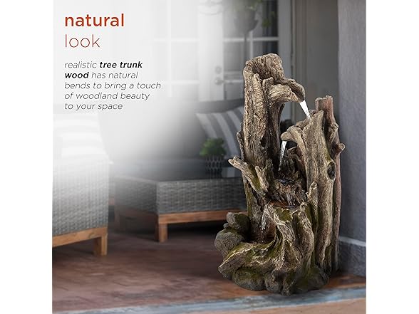 Alpine 40" Waterfall Fountain with LED