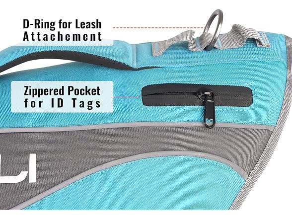 GILI Ripstop Dog Life Jacket Flotation Device