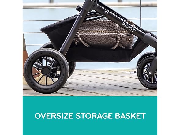 Evenflo Pivot Modular Travel System with LiteMax Infant Car Seat with Anti-Rebound Bar (Desert Tan)