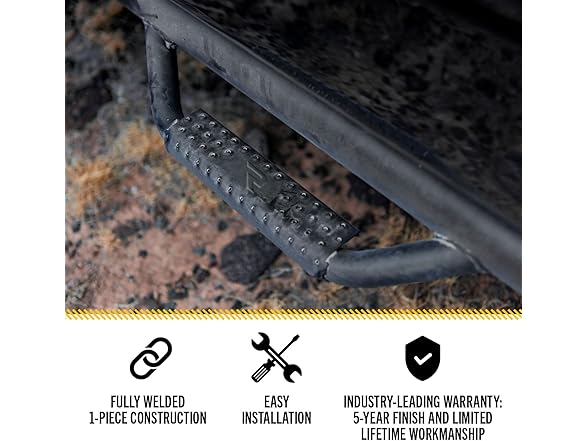 N-Fab Nerf Steps | Gloss Black, Wheel-to-Wheel | T1678QC | Fits 2016-2022 Toyota Tacoma Access Cab 6' Standard Bed, SRW Gas