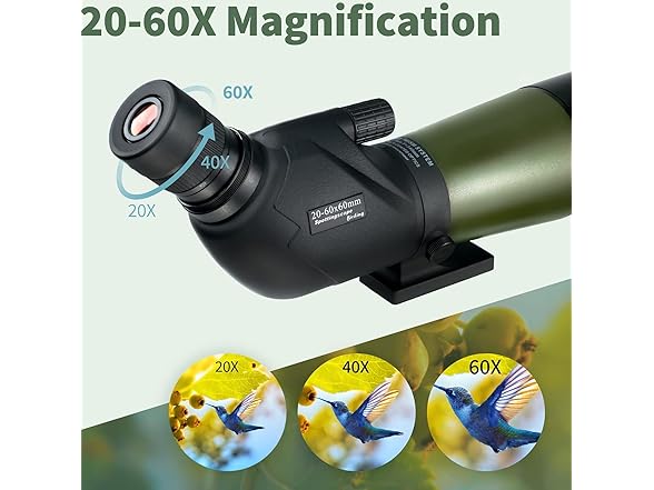 Gosky 20-60x85 Spotting Scope with Full Size Tripod