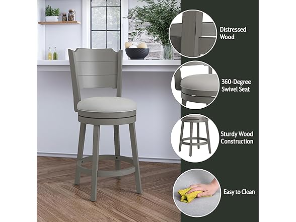Hillsdale Clarion Swivel Counter Height Stool