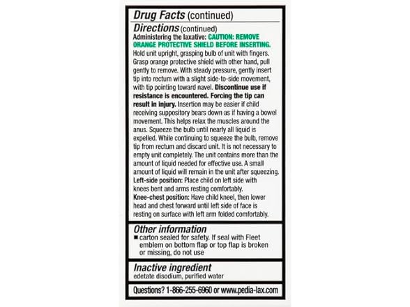 Fleet Pedia Lax Glycerin Supplements,