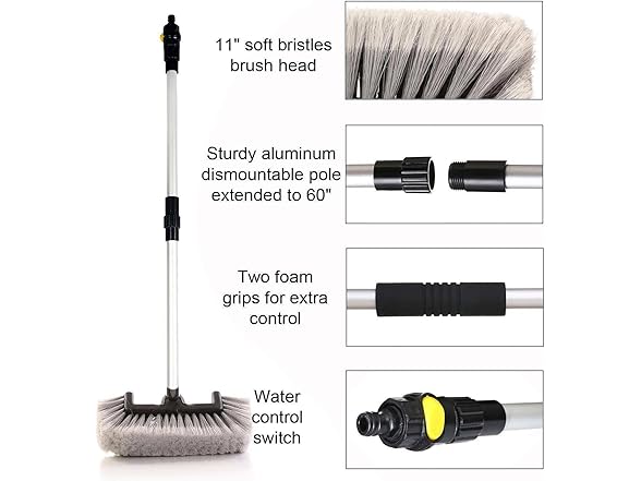 CARCAREZ Flow Thru Dip Car Wash Brush