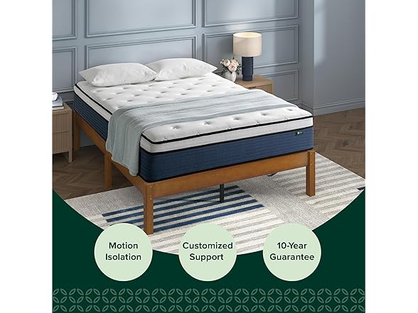 ZINUS 10" Comfort Support Hybrid Mattress, King