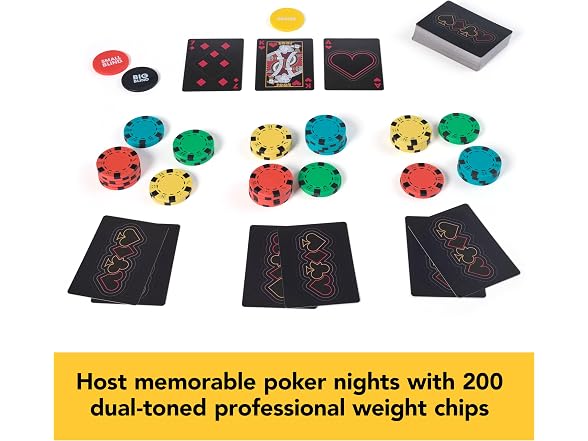 Spin Master Games Legacy Deluxe 200-Piece Poker Classic Game