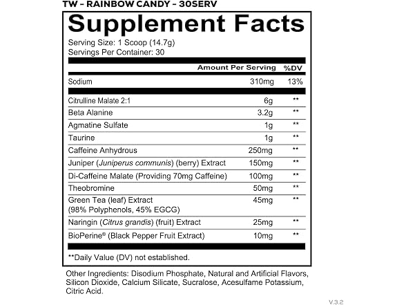 Total War Pre Workout Rainbow Candy (30)