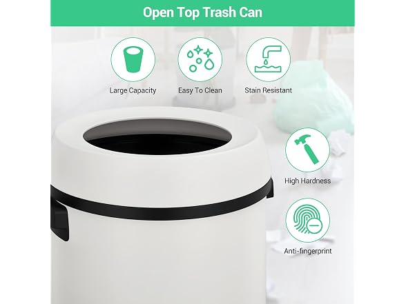 OUTLANE 17 Gal/65 L Round Kitchen Trash Can