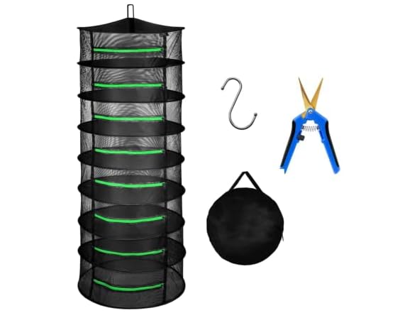 iPower 2ft 8-Layer Hanging Herb Mesh Rack