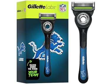 $6.99, Was $16.01, 56% Off! Gillette Labs Special NFL Lions Edition Shaving Razor for Men dealfomo