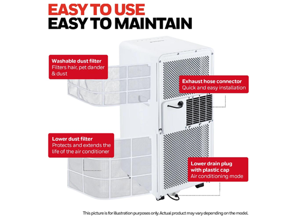 Honeywell HX2CESAWG8 8,000BTU Portable AC w/Fan+DH