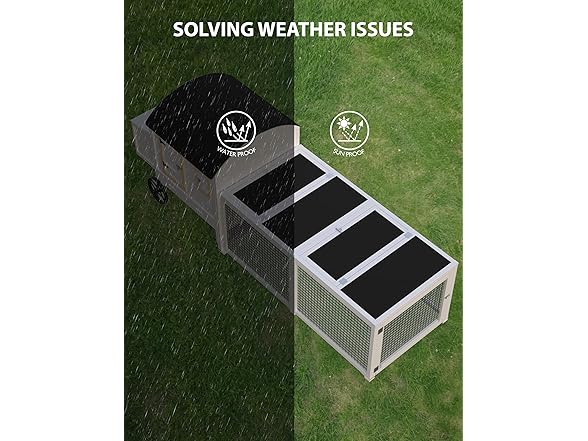 Hipicute Wooden Poultry Cage for 3-5 Chickens, White