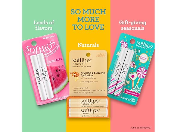 Softlips Daily Lip Moisturizer For Very Dry Lips 2 Ct