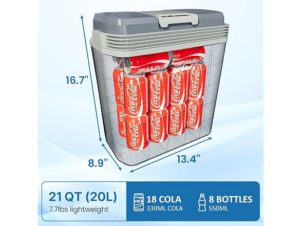 SUNVIVIPRO 21QT Car Fridge with Handle
