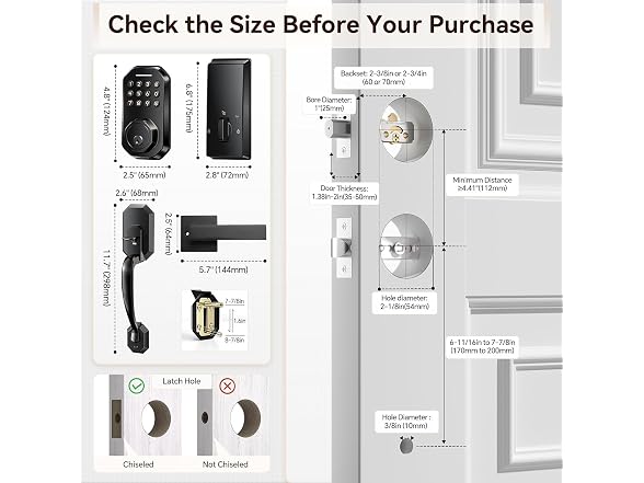 Ulecoce SL03 Front Door Lock Set