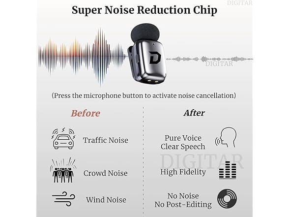 Wireless Lavalier Mic w/ Charging Case